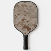 Digitale woestijncamouflage pickleball paddle (Voorkant)