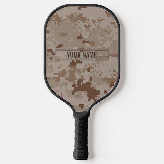 Digitale woestijncamouflage pickleball paddle (Achterkant)