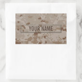 Digitale woestijncamouflage rechthoekige sticker (Tas)