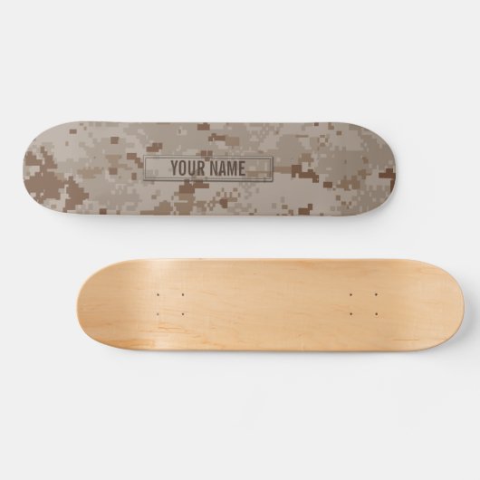Digitale woestijncamouflage  skateboard (Horizontaal)