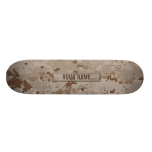 Digitale woestijncamouflage skateboard