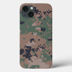 Digitale Woodland Camouflage iPhone 13 Hoesje