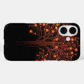 Digitale Wortels: De Lichtgevende Schakelingboom Case-Mate iPhone Case (Achterkant (horizontaal))