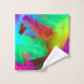 Digitale, zeer gekleurde streeksommen bad handdoek (Wasdoekje)