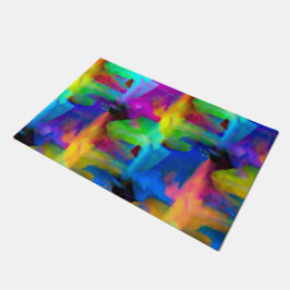 Digitale, zeer gekleurde streeksommen deurmat