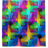 Digitale, zeer gekleurde streeksommen douchegordijn (Voorkant)