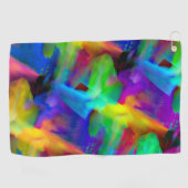 Digitale, zeer gekleurde streeksommen golfhanddoek (Horizontaal)