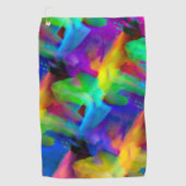 Digitale, zeer gekleurde streeksommen golfhanddoek (Voorkant)