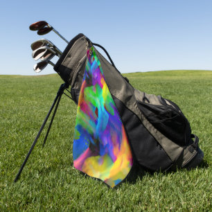 Digitale, zeer gekleurde streeksommen golfhanddoek