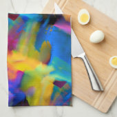 Digitale, zeer gekleurde streeksommen theedoek (Quarter Fold)