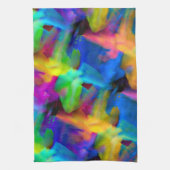 Digitale, zeer gekleurde streeksommen theedoek (Verticaal)