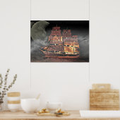 Digitale zend Verzendkunst Poster (Keuken)