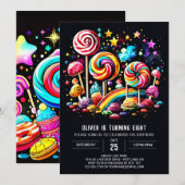 Digitale Zoete Wonderland Verjaardag Kaart (Voorkant / Achterkant)