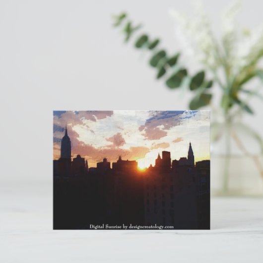 Digitale zon briefkaart (Staand voorkant)