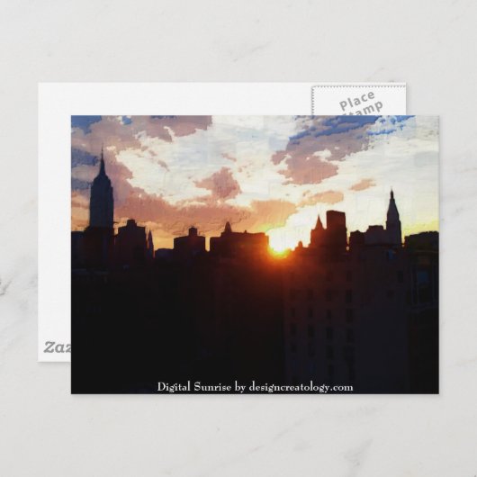 Digitale zon briefkaart (Voorkant / Achterkant)