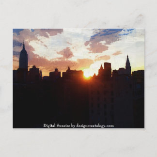 Digitale zon briefkaart