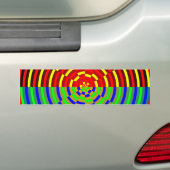 Digitale zon door Kenneth Yoncich Bumpersticker (Op auto)