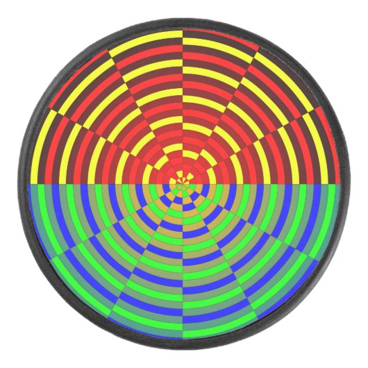 Digitale zon door Kenneth Yoncich Hockey Puck (Voorkant)