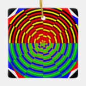 Digitale zon door Kenneth Yoncich Keramisch Ornament (Voorkant)