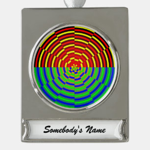 Digitale zon door Kenneth Yoncich Verzilverd Banner Ornament