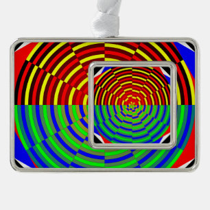 Digitale zon door Kenneth Yoncich Verzilverd Omlijst Ornament