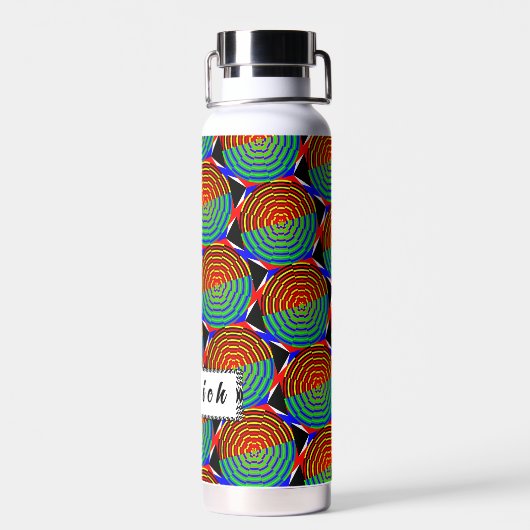 Digitale zon door Kenneth Yoncich Waterfles (Achterkant)