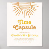 Digitale zon tijd capsule teken poster (Voorkant)