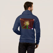 Digitale zonnebloem hoodie! hoodie (Achterkant volledig)
