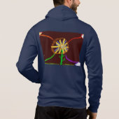 Digitale zonnebloem hoodie! hoodie (Achterkant)