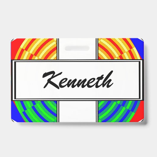 Digitale zonsopgang door Kenneth Yoncich Badge (Voorzijde)