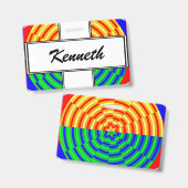 Digitale zonsopgang door Kenneth Yoncich Badge (Voor- en achterkant)