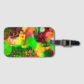 Digitale zure kleuren in het najaar bagagelabel (Voorkant (horizontaal))