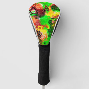 Digitale zure kleuren in het najaar golfheadcover