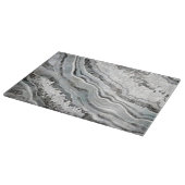 Digitale zwart-wit- en zilvergeode kunst snijplank (Hoek)