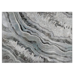 Digitale zwart-wit- en zilvergeode kunst snijplank