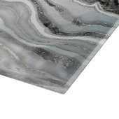 Digitale zwart-wit- en zilvergeode kunst snijplank (Hoek)