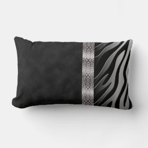 Digitale zwart-wit Suede Zebra Stripe Kussen