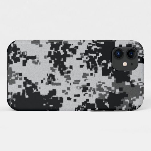 Digitale zwart-witcamouflage Case-Mate iPhone case (Achterkant (horizontaal))