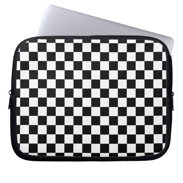 Digitale zwart-witgoedprinter laptop sleeve (Voorkant)