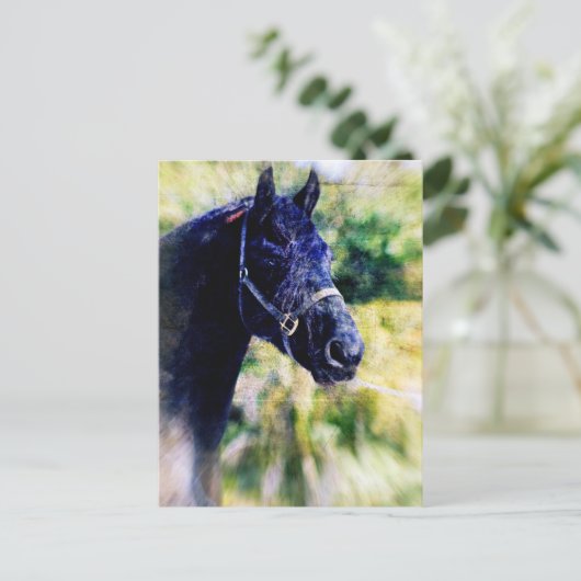 Digitale zwart-witkunst briefkaart (Staand voorkant)