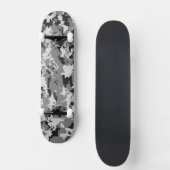 Digitale Zwart-witte Camouflage Skateboard (Voorkant)