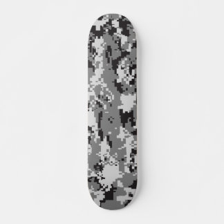 Digitale Zwart-witte Camouflage Skateboard