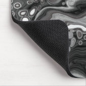 Digitale zwarte en witte marmer muismat (Hoek)