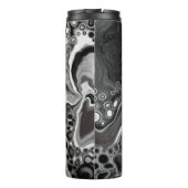 Digitale zwarte en witte marmer thermosbeker (Achterkant)