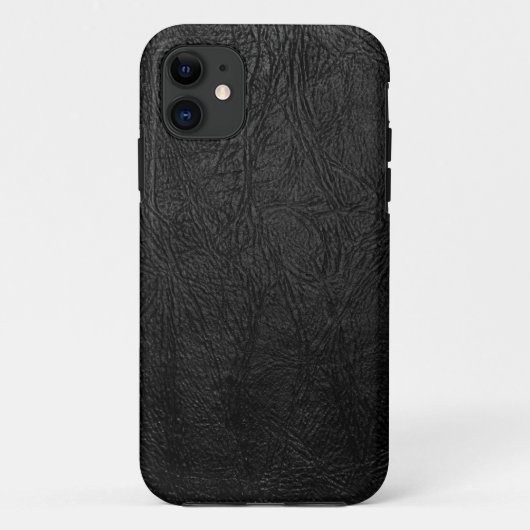 Digitale zwarte leer Case-Mate iPhone case (Achterkant)