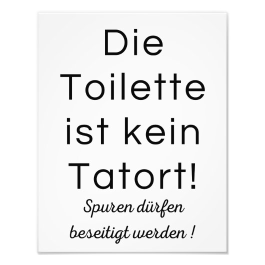 Digitales WC Poster Toilette Gästeklo Lustig, Bade (Voorkant)