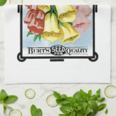 Digitalis Etiket verpakking voor zaaizaad Theedoek (Gevouwen)