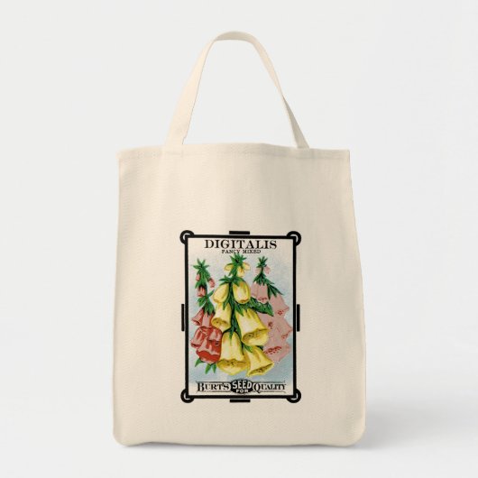 Digitalis Etiket verpakking voor zaaizaad Tote Bag (Voorkant)