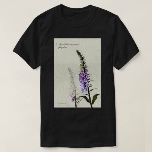 Digitalis purpurea Foxglove T-shirt (Design voorkant)
