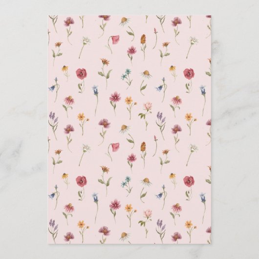 DigitalWildflower Baby shower Mammie of papa Game Kaart (Achterkant)